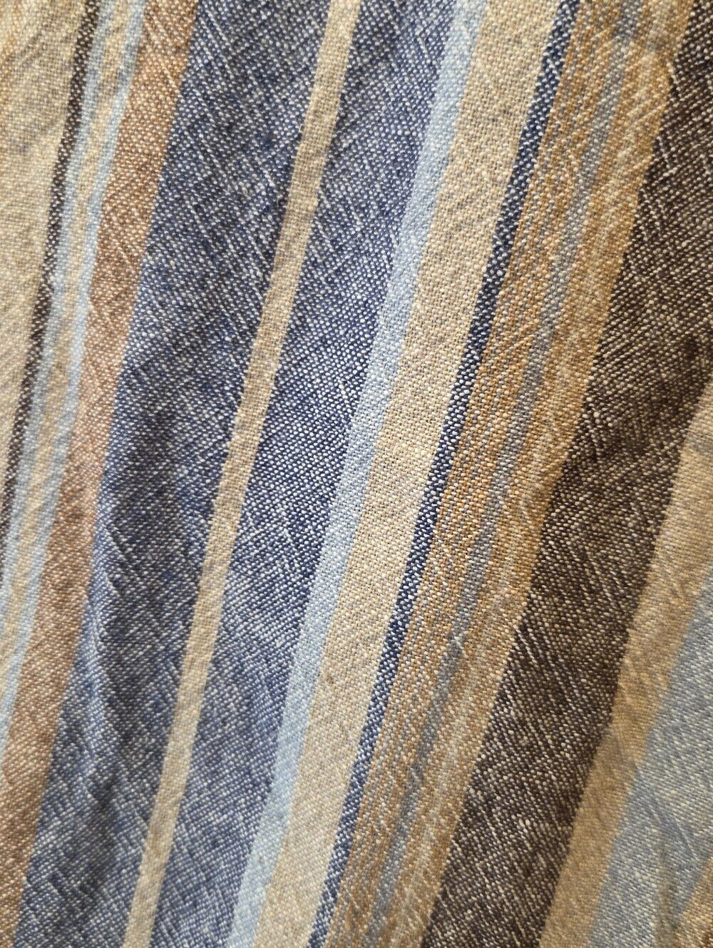 CJ Banks 2X Striped Linen Rayon Blouse Coastal Boho Lagenlook Top - Picture 10 of 13
